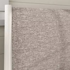 Letto a piattaforma imbottito in legno di gomma – Bianco crema, Queen