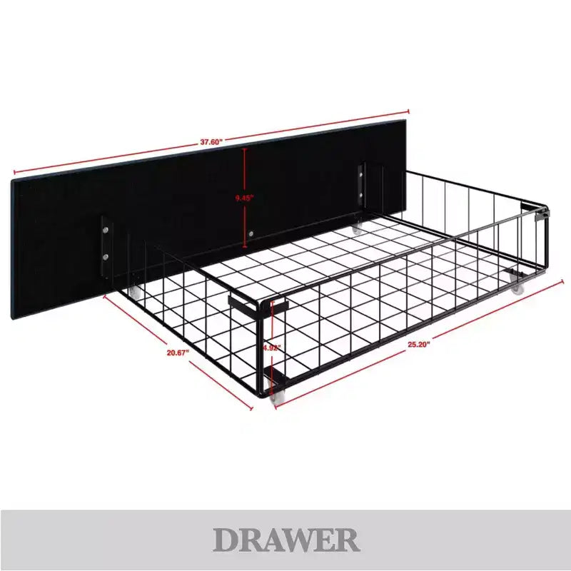 Letto a piattaforma imbottito con alette, in velluto, con cassetti contenitori