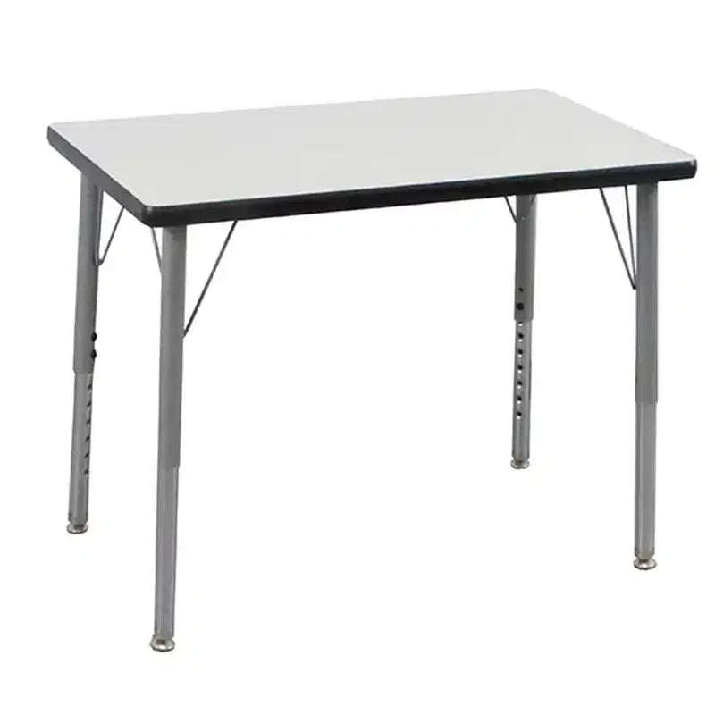 Set Scrivania e Sedia per Studenti – Tavolo regolabile 18"x30" con sedia impilabile da 16"