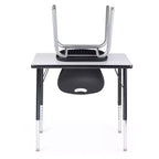Set Scrivania e Sedia per Studenti – Tavolo regolabile 18"x30" con sedia impilabile da 16"