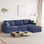 Dyonery 113 Modular Combo Sofa , Modern Convertible L-Shaped Combo Sofa for Living Room, 4-Seater Sofa Set