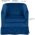 Poltroncina girevole a 360° con struttura in legno – Blu