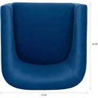 Poltroncina girevole a 360° con struttura in legno – Blu