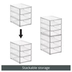 Organizzatore impilabile a 3 cassetti per cucina o dispensa