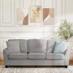 Acekool 83 Moderno Divano a 3 Posti, Divano in ciniglia con Seduta Profonda e Fodere Lavabili Rimovibili, Divano Cloud Oversize per Soggiorno, Beige
