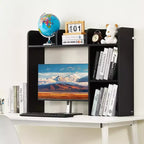 Scaffale da scrivania VEVOR, organizer portaoggetti da scrivania a 2 livelli, scaffale da ufficio in legno 94,5 x 24,1 x 73,4 cm, nero