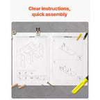 Scaffale da scrivania VEVOR, organizer portaoggetti da scrivania a 2 livelli, scaffale da ufficio in legno 94,5 x 24,1 x 73,4 cm, nero