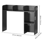 Scaffale da scrivania VEVOR, organizer portaoggetti da scrivania a 2 livelli, scaffale da ufficio in legno 94,5 x 24,1 x 73,4 cm, nero