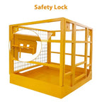 TROPOW Gabbia di sicurezza per carrello elevatore, cesto uomo per impieghi gravosi 43x45 pollici con imbracatura - Carico di 1300 libbre per 2 persone