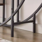 Espositore portavasi in metallo a 5 ripiani TROPOW, libreria e scaffale contenitore, per interni, soggiorno, terrazza, giardino, balcone. Marrone rustico.