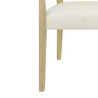PexFix 2 Pezzi Poltroncine Moderne Imbottite in Tessuto Sedie da Pranzo con Schienale in Rattan Sedie da Cucina d'Accento con Gambe in Legno Massello Naturale