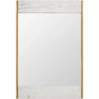 Kandi Faux Marble Mirror - 24 x 36 - CMI1006 - White/Brass - Safavieh