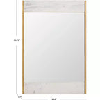 Specchio Kandi Faux Marble - 24 x 36 - CMI1006 - Bianco/Ottone - Safavieh