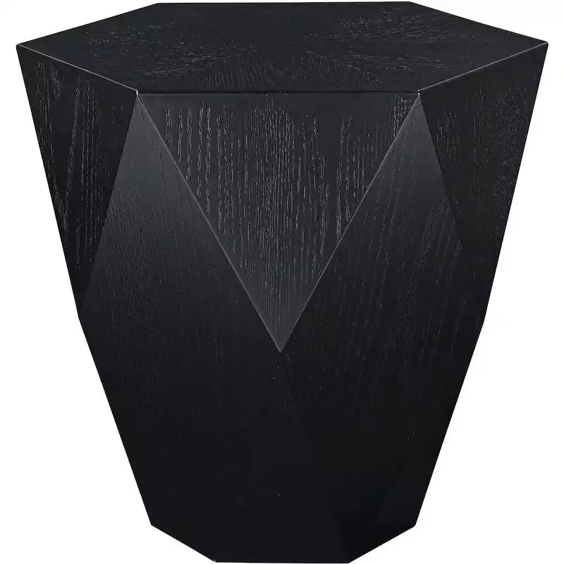 Tavolino nero a forma di diamante
