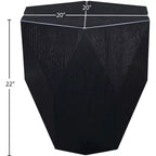 Tavolino nero a forma di diamante