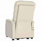 Poltrona Massaggiante Verticale - Ecopelle Bianco Crema