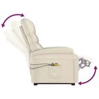 Poltrona Massaggiante Verticale - Ecopelle Bianco Crema