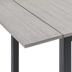 Set tavolo da pranzo 3 pz Picket House Furnishings Tuttle con piano a ribalta allungabile e 2 sedie Grigio/Nero: Forma rettangolare moderna, Sedie imbottite
