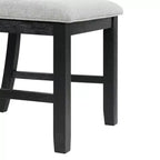 Set tavolo da pranzo 3 pz Picket House Furnishings Tuttle con piano a ribalta allungabile e 2 sedie Grigio/Nero: Forma rettangolare moderna, Sedie imbottite