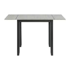 Set tavolo da pranzo 3 pz Picket House Furnishings Tuttle con piano a ribalta allungabile e 2 sedie Grigio/Nero: Forma rettangolare moderna, Sedie imbottite