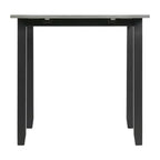 Set tavolo da pranzo 3 pz Picket House Furnishings Tuttle con piano a ribalta allungabile e 2 sedie Grigio/Nero: Forma rettangolare moderna, Sedie imbottite