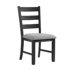 Set tavolo da pranzo 3 pz Picket House Furnishings Tuttle con piano a ribalta allungabile e 2 sedie Grigio/Nero: Forma rettangolare moderna, Sedie imbottite