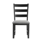 Set tavolo da pranzo 3 pz Picket House Furnishings Tuttle con piano a ribalta allungabile e 2 sedie Grigio/Nero: Forma rettangolare moderna, Sedie imbottite