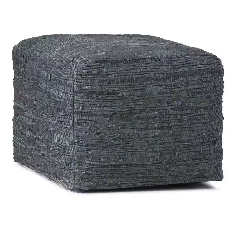 Pouf ottomano quadrato a maglia