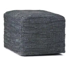 Pouf ottomano quadrato a maglia