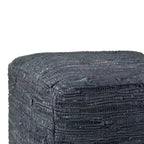 Pouf ottomano quadrato a maglia