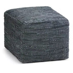 Pouf ottomano quadrato a maglia