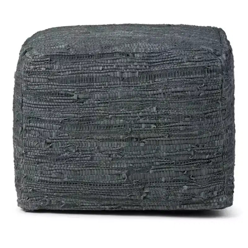 Pouf ottomano quadrato a maglia