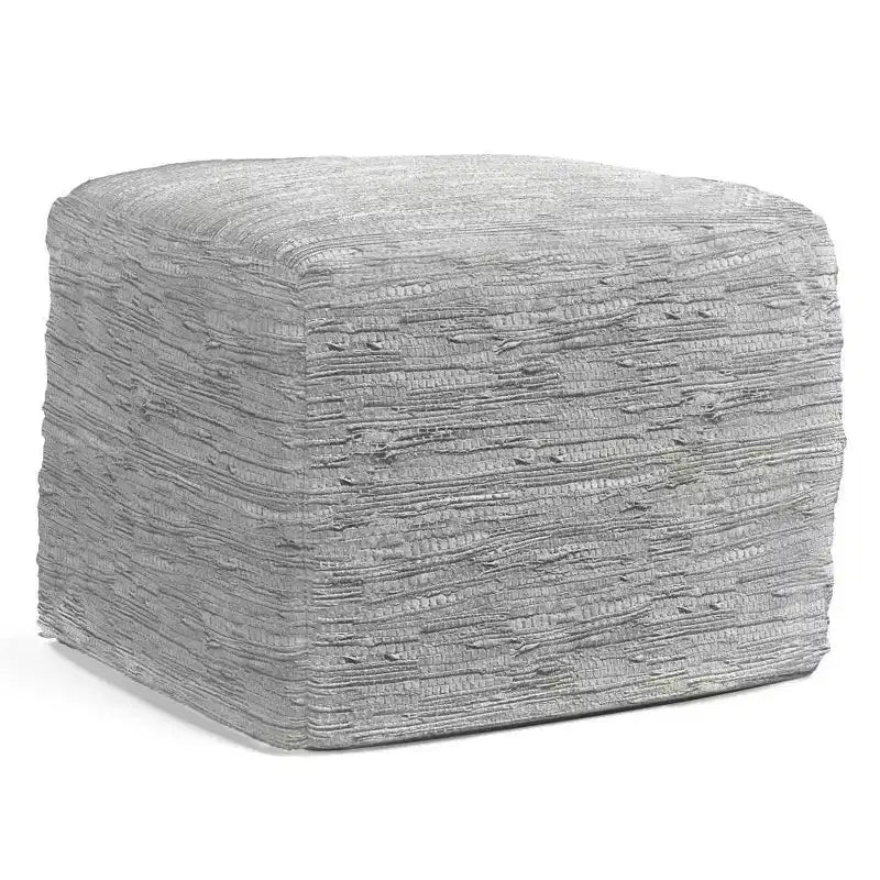 Pouf ottomano quadrato a maglia