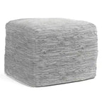 Pouf ottomano quadrato a maglia