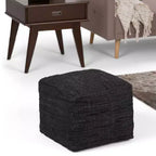 Pouf ottomano quadrato a maglia