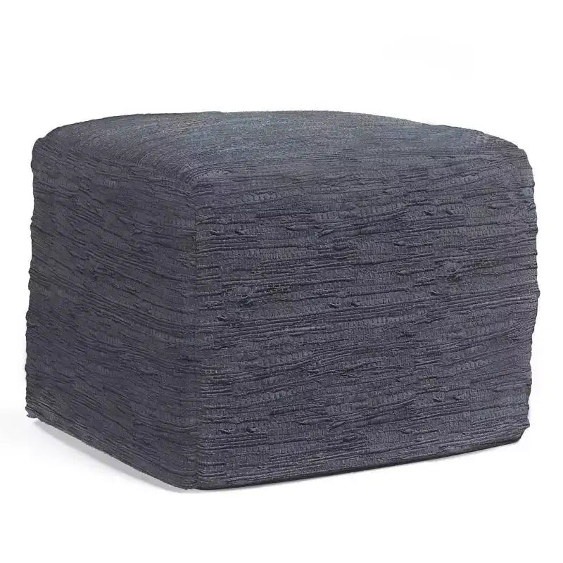 Pouf ottomano quadrato a maglia