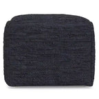 Pouf ottomano quadrato a maglia