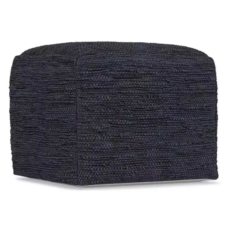 Pouf ottomano quadrato a maglia