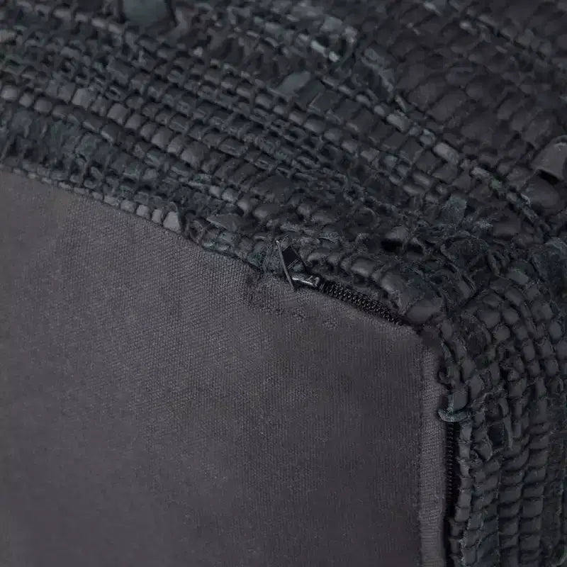 Pouf ottomano quadrato a maglia