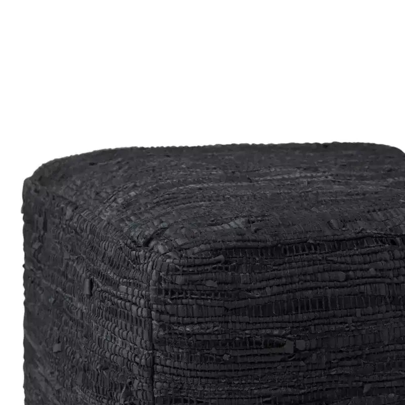 Pouf ottomano quadrato a maglia