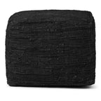 Pouf ottomano quadrato a maglia