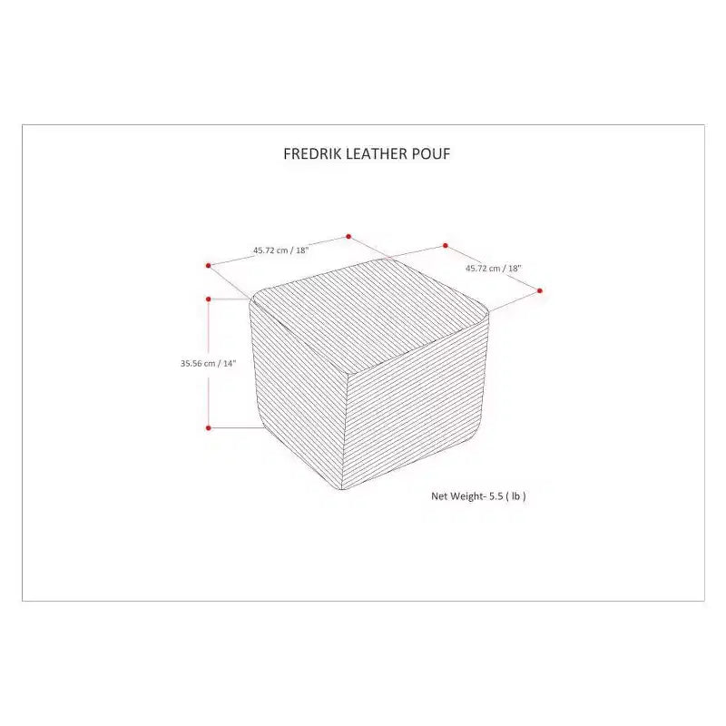 Pouf ottomano quadrato a maglia