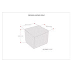 Pouf ottomano quadrato a maglia