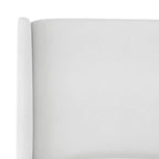 Letto imbottito Wingback con pannelli e testiera ricurva