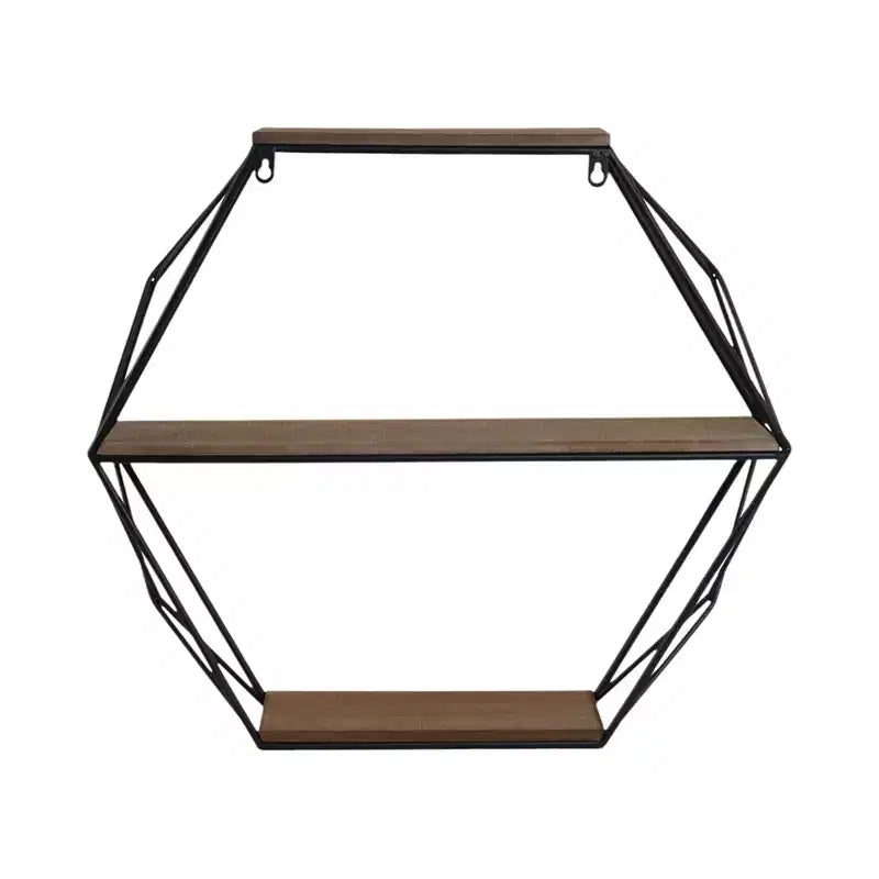 Sagebrook Home Mensole Fluttuanti da Parete in Metallo e Legno, Contenitore e Espositore, Organizzazione Decorativa per Mensole da Parete