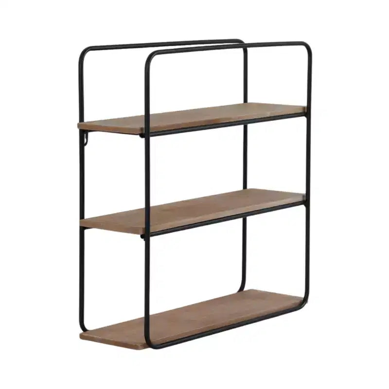 Sagebrook Home Mensole Fluttuanti da Parete in Metallo e Legno, Contenitore e Espositore, Organizzazione Decorativa per Mensole da Parete