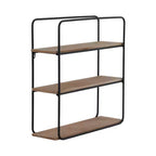 Sagebrook Home Mensole Fluttuanti da Parete in Metallo e Legno, Contenitore e Espositore, Organizzazione Decorativa per Mensole da Parete