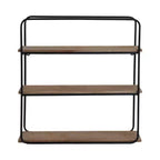 Sagebrook Home Mensole Fluttuanti da Parete in Metallo e Legno, Contenitore e Espositore, Organizzazione Decorativa per Mensole da Parete