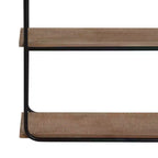 Sagebrook Home Mensole Fluttuanti da Parete in Metallo e Legno, Contenitore e Espositore, Organizzazione Decorativa per Mensole da Parete