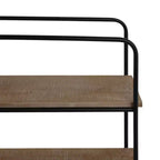 Sagebrook Home Mensole Fluttuanti da Parete in Metallo e Legno, Contenitore e Espositore, Organizzazione Decorativa per Mensole da Parete